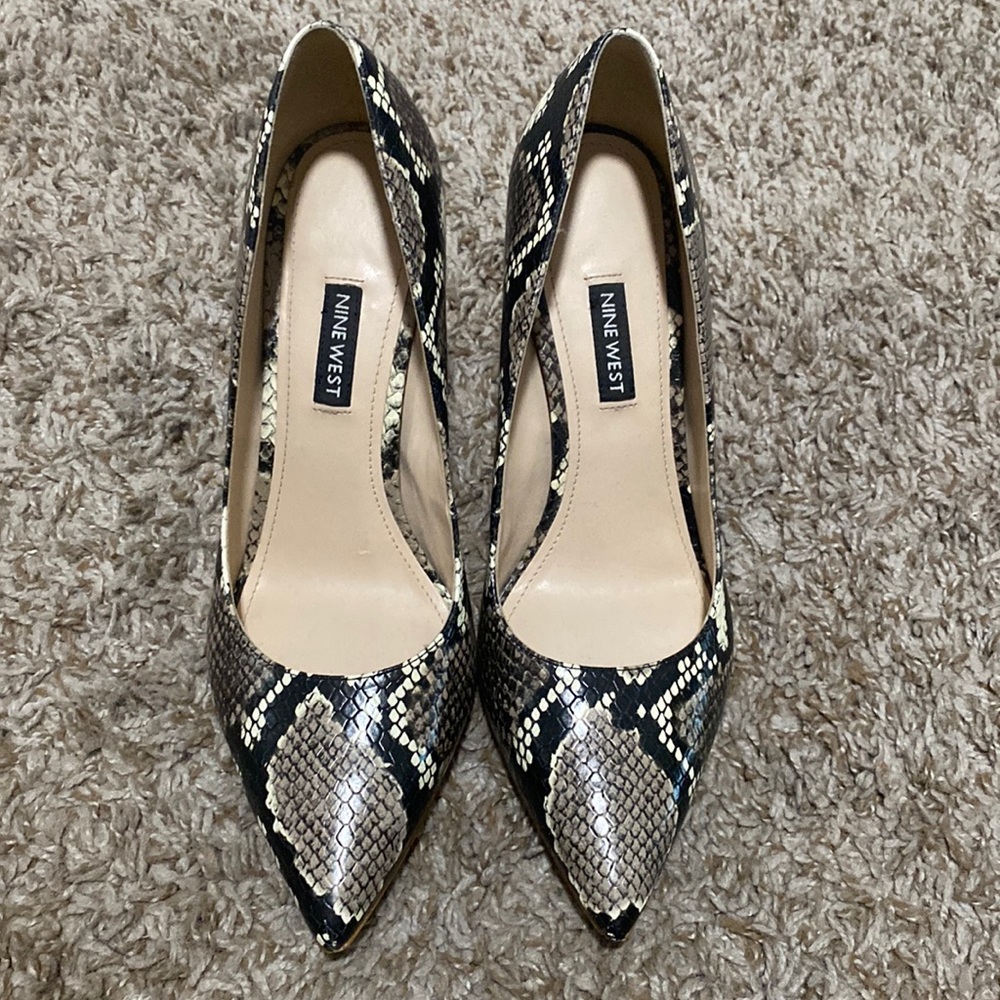 Nine West Snake Print Pumps